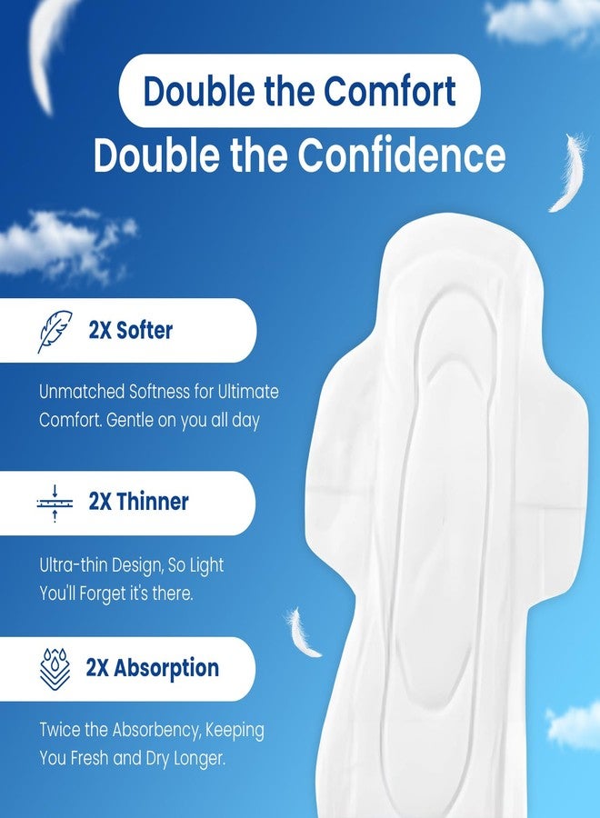 Savvy Ultra Thin Cotton Sanitary Napkins Pads For Women, XL Size Regular to Heavy Flow Advanced Leaklock Protection, Wider Wings Super Absorption - (52 Pads) 280mm - Image 2