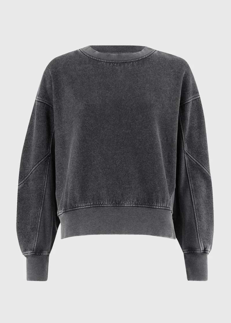 Matalan Charcoal Acid Wash Sweatshirt