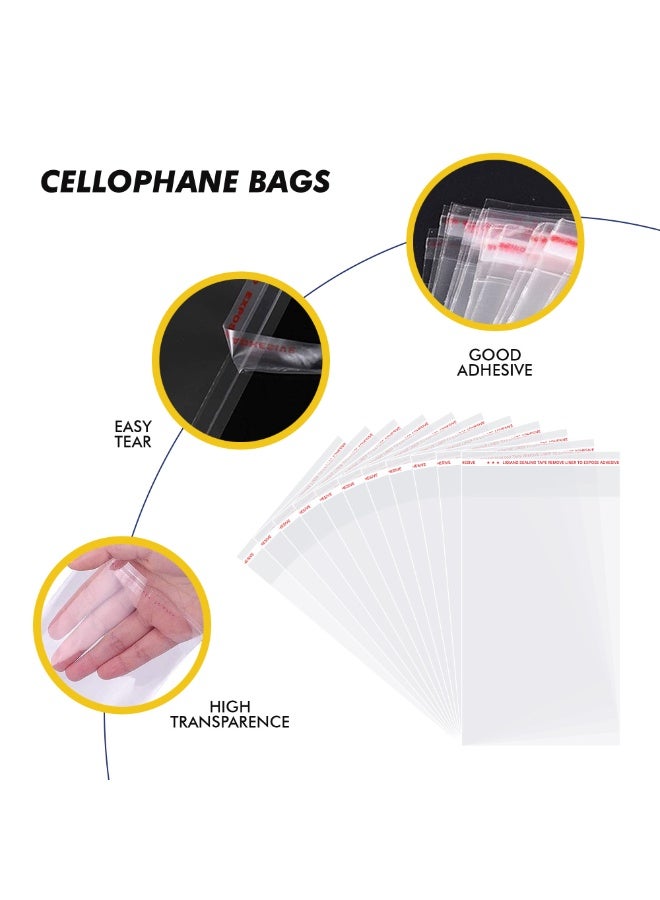 Duravel 50Pcs 8 x 12 inches Clear Resealable Poly Mailers Bag,Self Adhesive Sealing OPP Cello Bags for Bakery Cookies Candy Treats Decorative Wrappers (Pack Of 50) - Image 4
