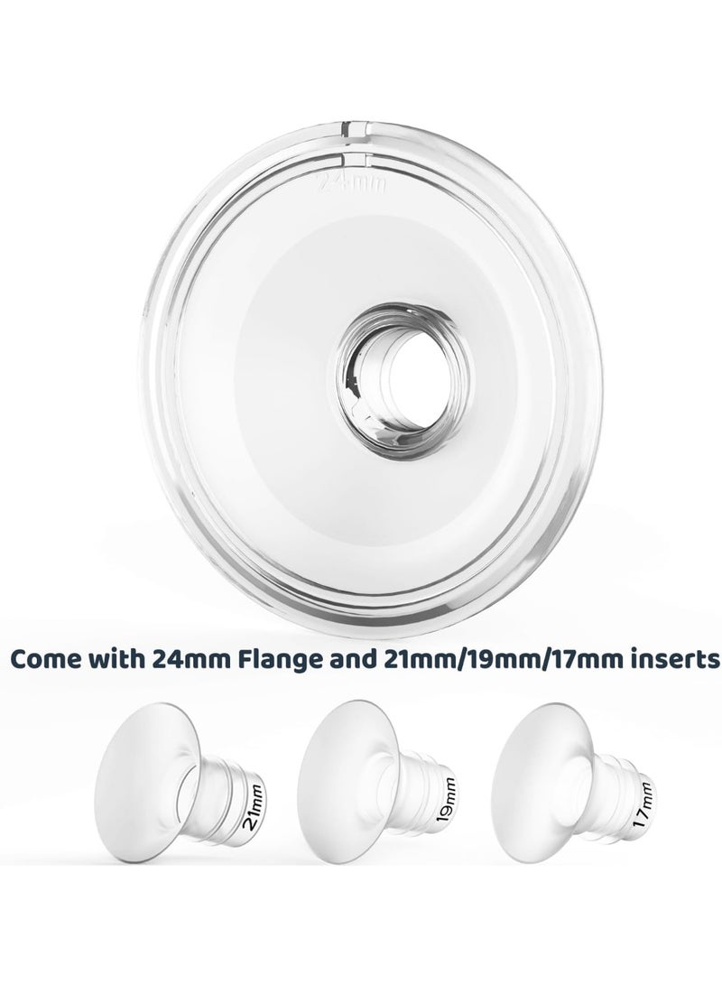 Bellababy Hands-Free Breast Pumps Wearable, Electric Double Breast Pumps Portable Wireless Low Noise, 4 Modes & 6 Levels Suction, Come with 24mm flanges and 17mm, 19mm, 21mm Inserts, 6 oz, 2 Packs - Image 2