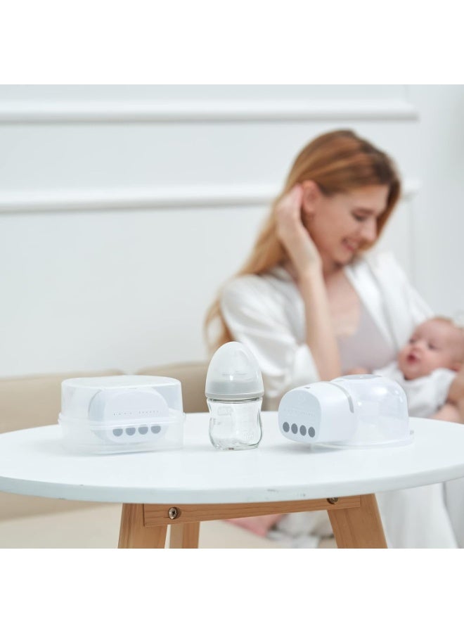Bellababy Hands-Free Breast Pumps Wearable, Electric Double Breast Pumps Portable Wireless Low Noise, 4 Modes & 6 Levels Suction, Come with 24mm flanges and 17mm, 19mm, 21mm Inserts, 6 oz, 2 Packs - Image 3