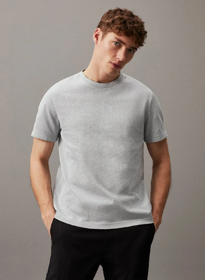 CALVIN KLEIN Two Tone Oxford T-shirt