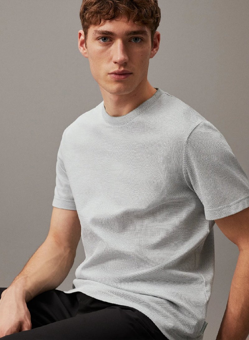 كالفن كلاين تيشرت من قماش أكسفورد بلونين - Image 3