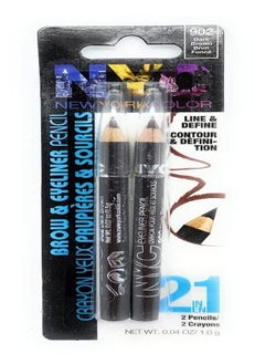 NYC Brow and Liner Pencil Set, Dark Brown 1 Pair - pzsku/Z03B4C3D2F90809F1B40CZ/45/_/1670490110/31d89734-7556-468d-b62d-b5dbdf9277e5