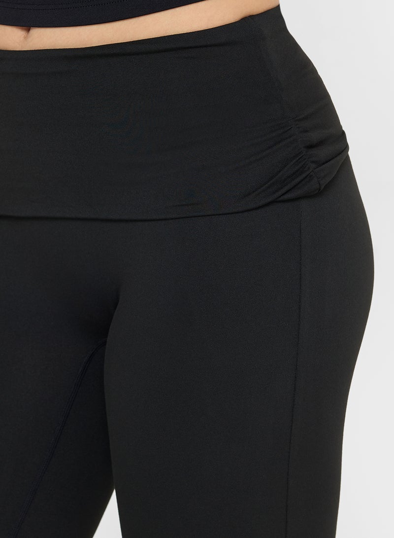 Ginger Foldover Waist Seamless Flared Leggings - Image 4