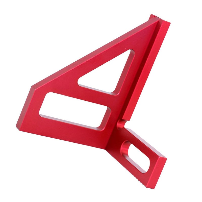 Wisoqu 45 90 Degree Woodworking Square Protractor, Versatile Tool for Measuring, Aligning, and Marking with Sturdy Aluminum Alloy, Ideal for Engineers, Carpenters, and More (Red) - Image 5