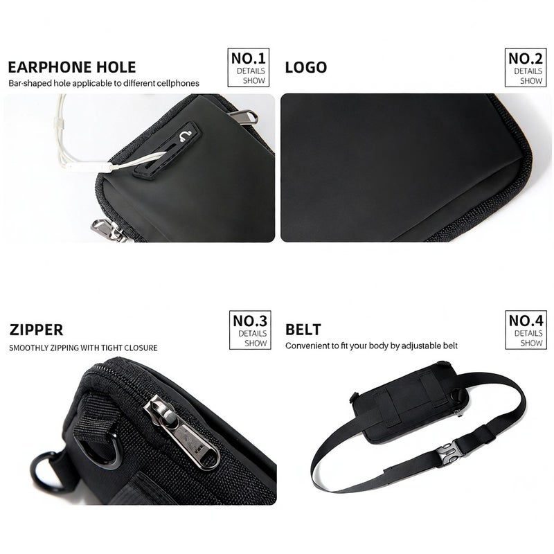 Phone Bag Phone Purse Cross Body Bag Waist Phone Pouch Fit 7.5 Inch Phones - Image 5