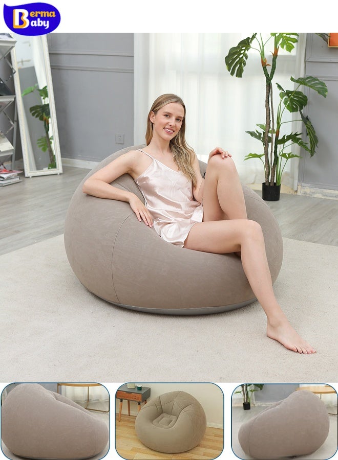 Berma Baby Air Sofa Outdoor Inflatable Sofa Chair, Washable Folding Couch Bean Bag Chair, Portable Inflatable Lazy Seat for Balcony, Living Room, Bedroom and Outdoor Travel  - Image 1