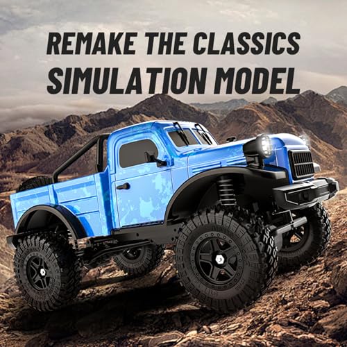 Hylukon 118 Scale All Terrain Remote Control Car 24 GHz 4WD RC Rock Crawler with LED Lights 12KPH OffRoad Pickup Truck Vehicle Toys RTR Gift for Adults - Image 5