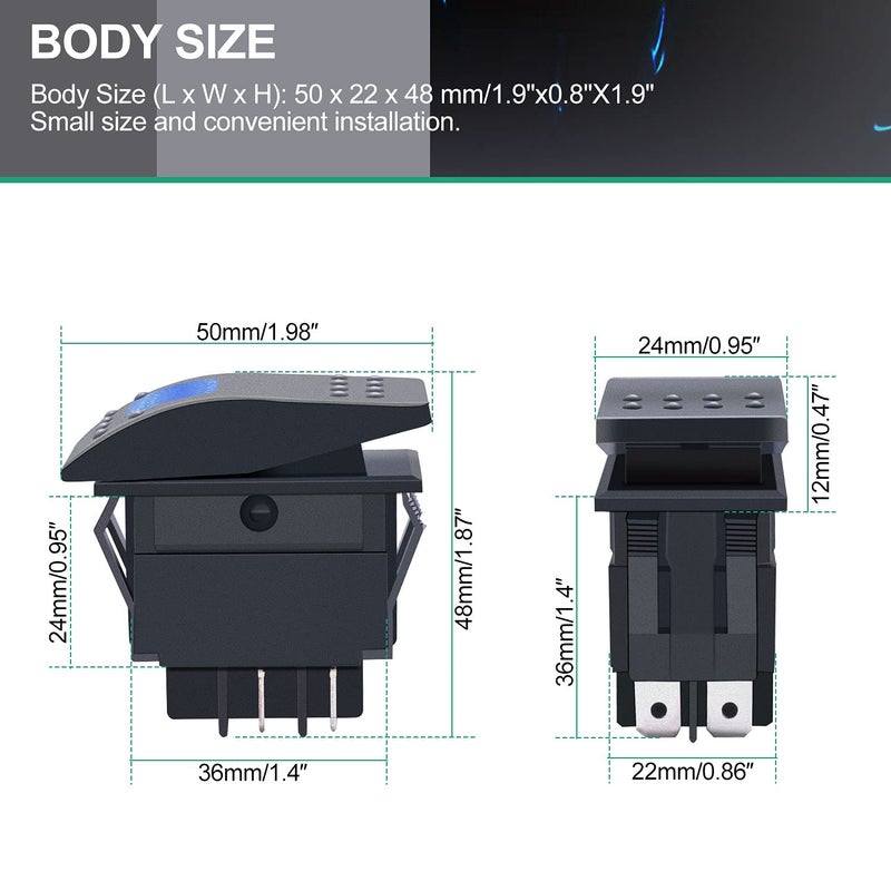 Twidec Marine Boat Illuminated Oscillating Switch - Image 3