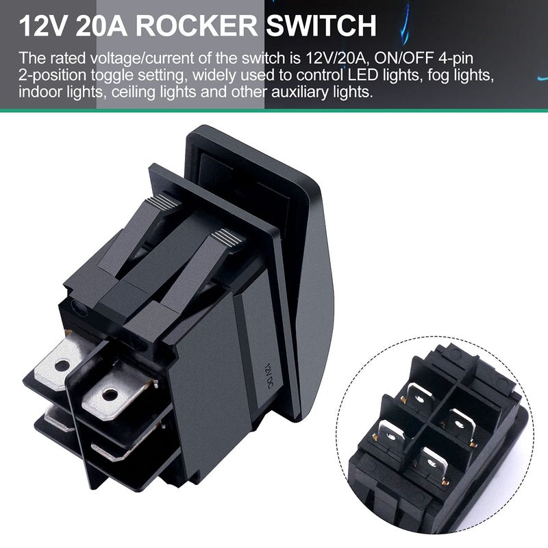 Twidec Marine Boat Illuminated Oscillating Switch - Image 2