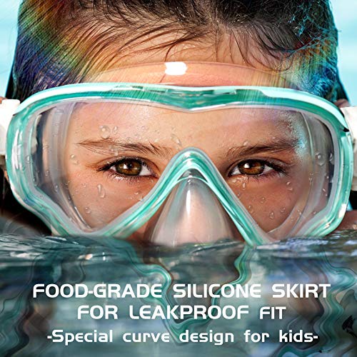 Seago Swim Mask Swimming Goggles for Kids Boys Girls Toddlers Youth 5-15 Anti-Fog 180° Clear Goggles No Leak Waterproof Kids Pool Underwater Open Water Swim Goggles with Nose Cover Swimming Equipment - Image 3