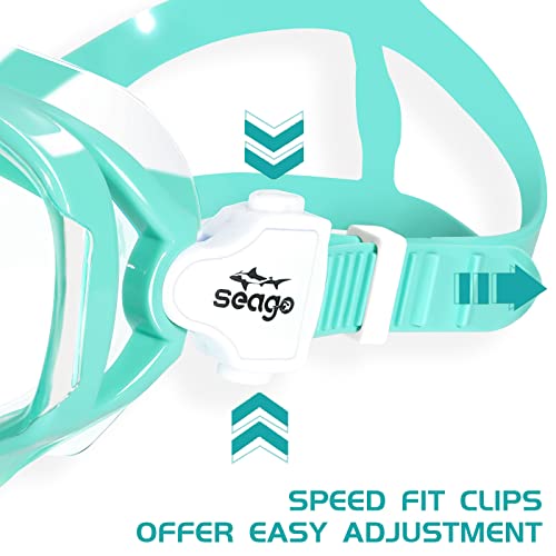 Seago Swim Mask Swimming Goggles for Kids Boys Girls Toddlers Youth 5-15 Anti-Fog 180° Clear Goggles No Leak Waterproof Kids Pool Underwater Open Water Swim Goggles with Nose Cover Swimming Equipment - Image 5