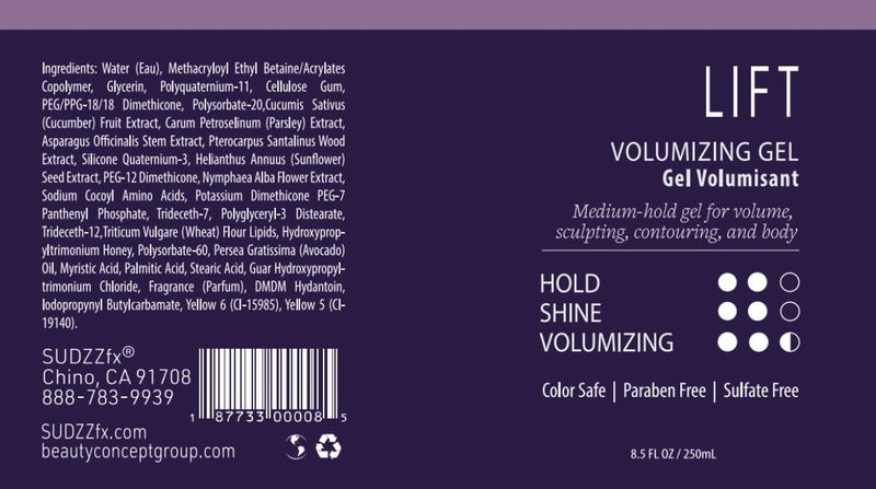 SUDZZFX LIFT Volumizing Gel, 8.5 Fl Oz (Formerly Zephyr) â€“ Spray for Fine Hair Shine & Medium Hold â€“ Thickening Formula for Men & Women - Image 4
