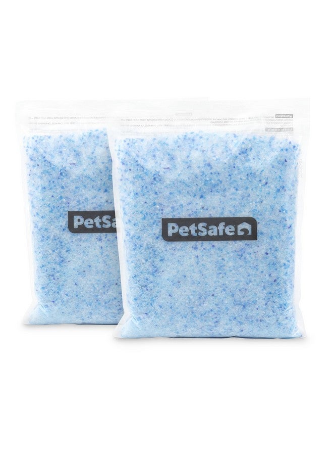 بيت سيف قمامة القطط الكريستالية الفاخرة من PetSafe ScoopFree - تتفوق على قمامة الطين - أقل غبارًا وتتبعًا لمنزل منعش - غير متكتلة - كيسان من القمامة بوزن 4.3 رطل (8.6 رطل إجمالاً) - أزرق أصلي - Image 1