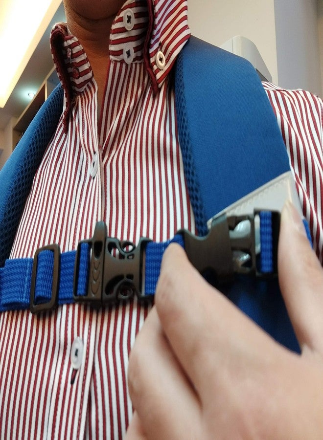 Amlrt Backpack Chest Strap- Nylon - Adjustable Universal (blue) - Image 5