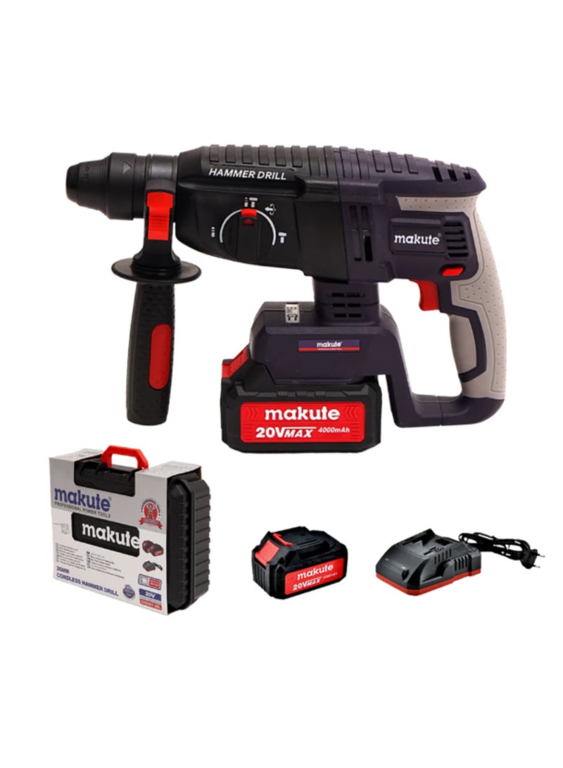 makute 20V Cordless Rotary Hammer for Drilling or Chiseling into Concrete  Brick foam Concrete  Wood Metal and Similar Hard Materials (CHD001-2BL) - Image 5