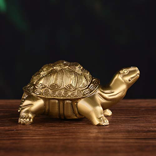 BRABUD Millennium Brass Turtle Statue Gold Desk Home Indoor Outdoor Decorative Collectible Gifts for Elders 4'' BS051 - Image 5