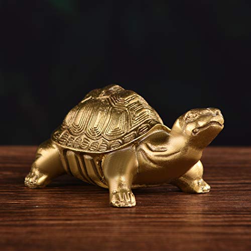 BRABUD Millennium Brass Turtle Statue Gold Desk Home Indoor Outdoor Decorative Collectible Gifts for Elders 4'' BS051 - Image 4