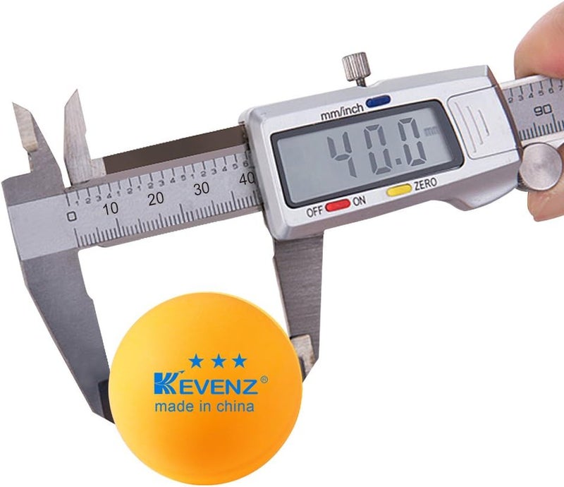 KEVENZ 3 نجمة كرات بينج بونج, 40+ مم كرة تنس طاولة متقدمة, كرات بينج بونج بالجملة للاستخدام الخارجي (برتقالي, أبيض) - Image 3