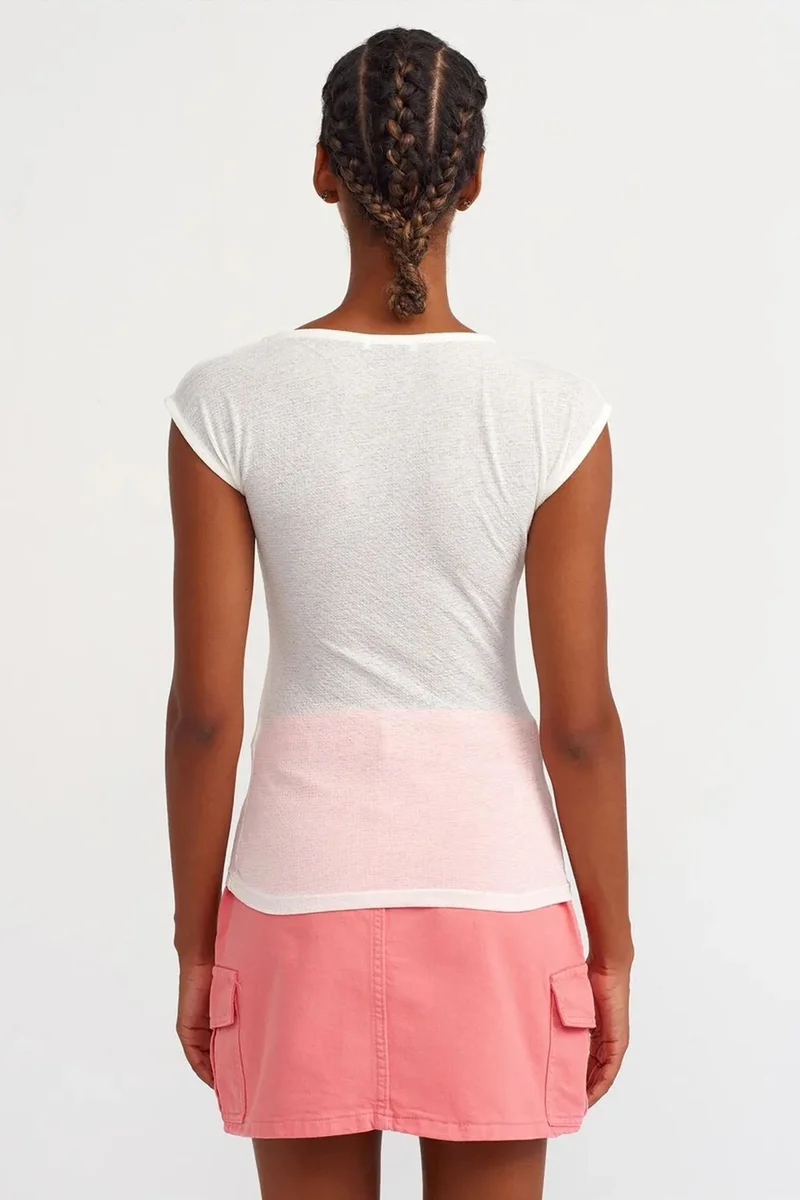 ديلفين DILVIN Fitted Boat Neck Blouse