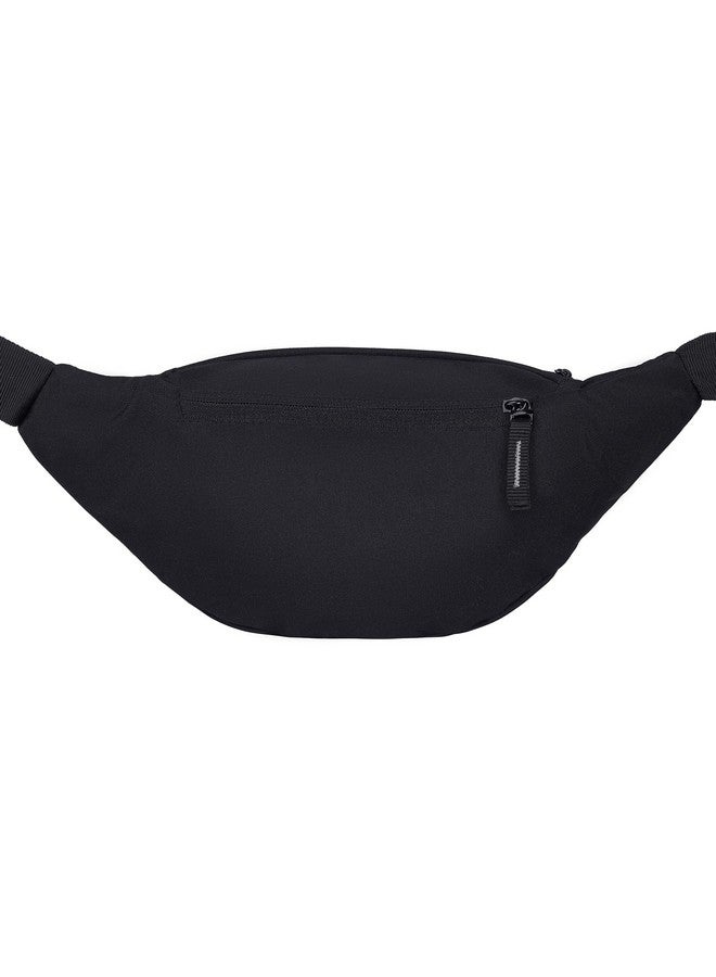 WILDHORN 2.4L Waist Bag for Men Women I Ultra Strong Stitching, Sturdy Zippers, Waterproof, Large Fanny Pack for Hiking Travel Camping Running Sports with Adjustable Strap (Black) - Image 3