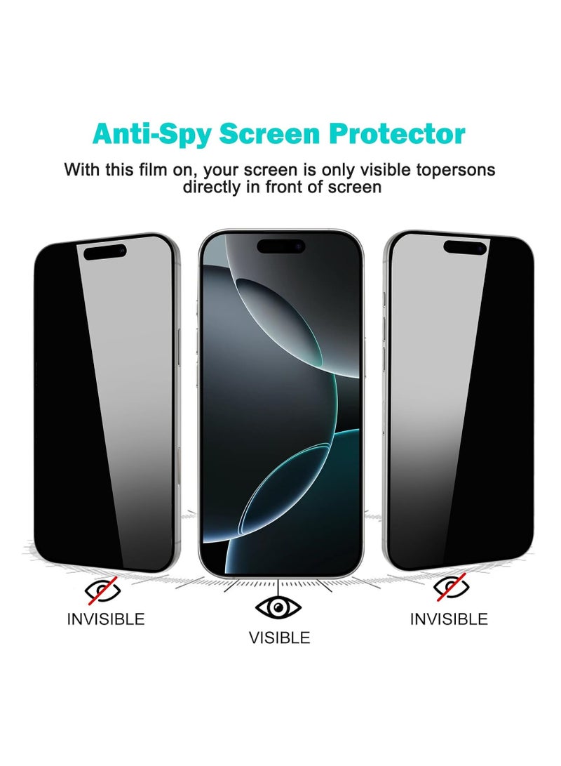 1 Pack iPhone 17 Pro Privacy Screen Protector,SHigh hardness Tempered Glass Film,Anti-Scratch Case Friendly - Image 4