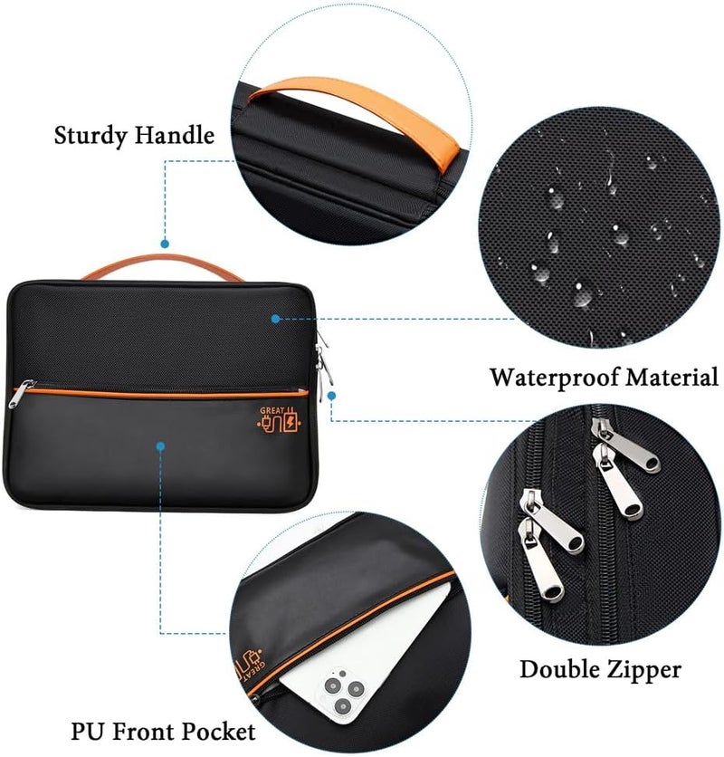 Electronics Travel Organizer, Double Layer Waterproof Cable Storage Bag for Cords, Chargers, Phones, Power Banks, and Hard Drives, Black - Image 4
