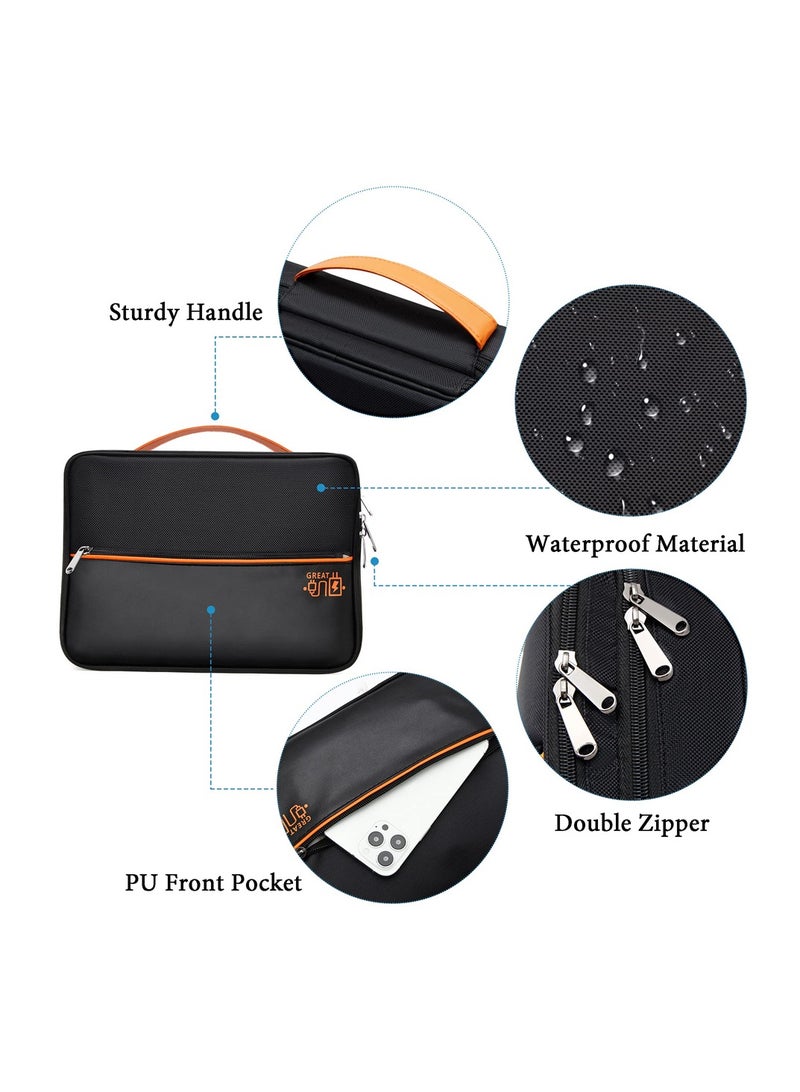 SYOSI Electronics Travel Organizer, Double Layer Waterproof Cable Storage Bag for Cords, Chargers, Phones, Power Banks, and Hard Drives, Black - Image 4