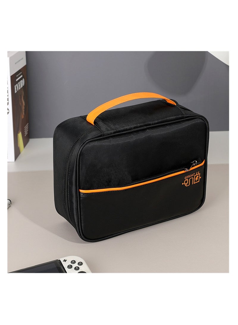 SYOSI Electronics Travel Organizer, Double Layer Waterproof Cable Storage Bag for Cords, Chargers, Phones, Power Banks, and Hard Drives, Black - Image 5