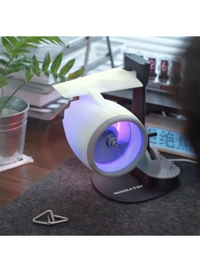 Creative Turbo Desktop Fan,Jet Engine Fan,2-in-1 Turbo Fan for Desk,Creative Turbo Fan for Office with Humidifier and Red Tail Lights,Adjustable Turbofan Engine Shape Cooling Fan  - Image 5