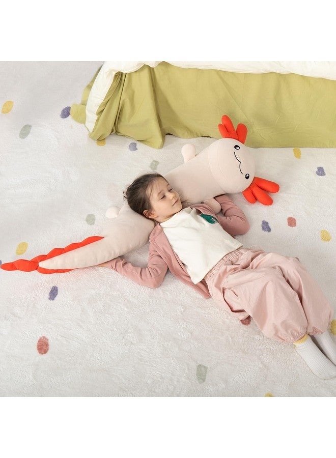 MaoGoLan دبدوب ماو غولان العملاق أكسولوتل، وسادة دبدوب أكسولوتل الكبيرة، وسادة جسم السلمندر المحشوة الضخمة للأطفال والبالغين، هدايا عيد الميلاد باللون الوردي - Image 5