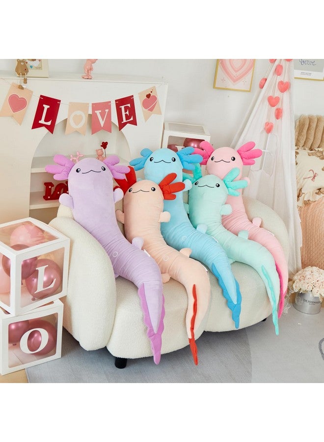 MaoGoLan دبدوب ماو غولان العملاق أكسولوتل، وسادة دبدوب أكسولوتل الكبيرة، وسادة جسم السلمندر المحشوة الضخمة للأطفال والبالغين، هدايا عيد الميلاد باللون الوردي - Image 4