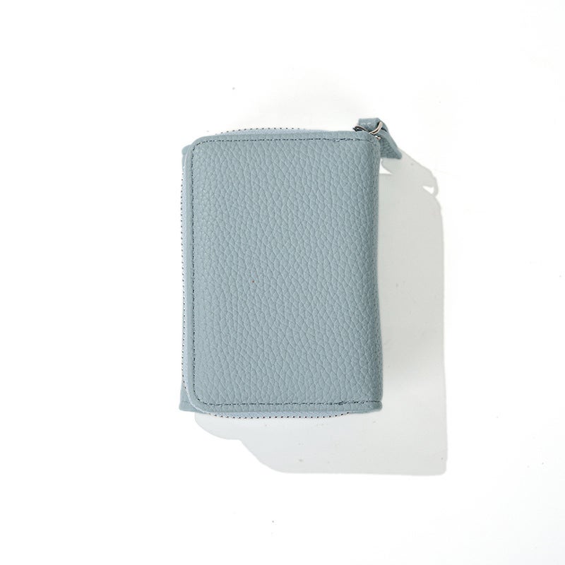 Japanese Style Short Coin Purse Women''s Portable Multi-functional Large Capacity Storage PU Leather Texted Coin Bag Card Bag - Image 3