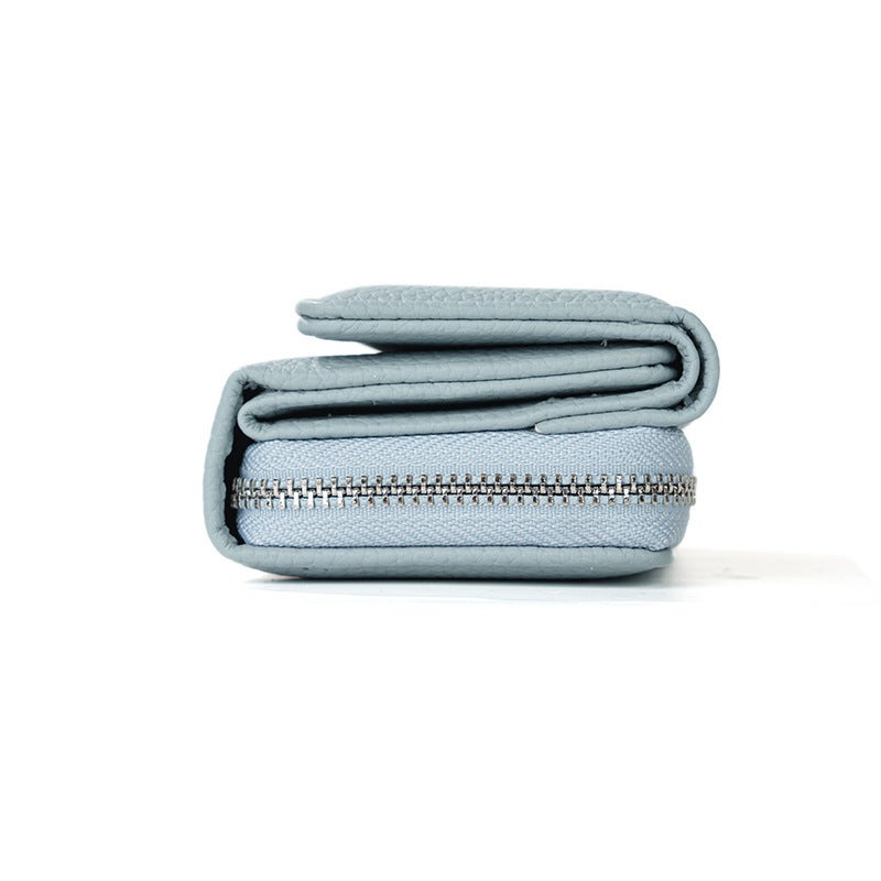 Japanese Style Short Coin Purse Women''s Portable Multi-functional Large Capacity Storage PU Leather Texted Coin Bag Card Bag - Image 5