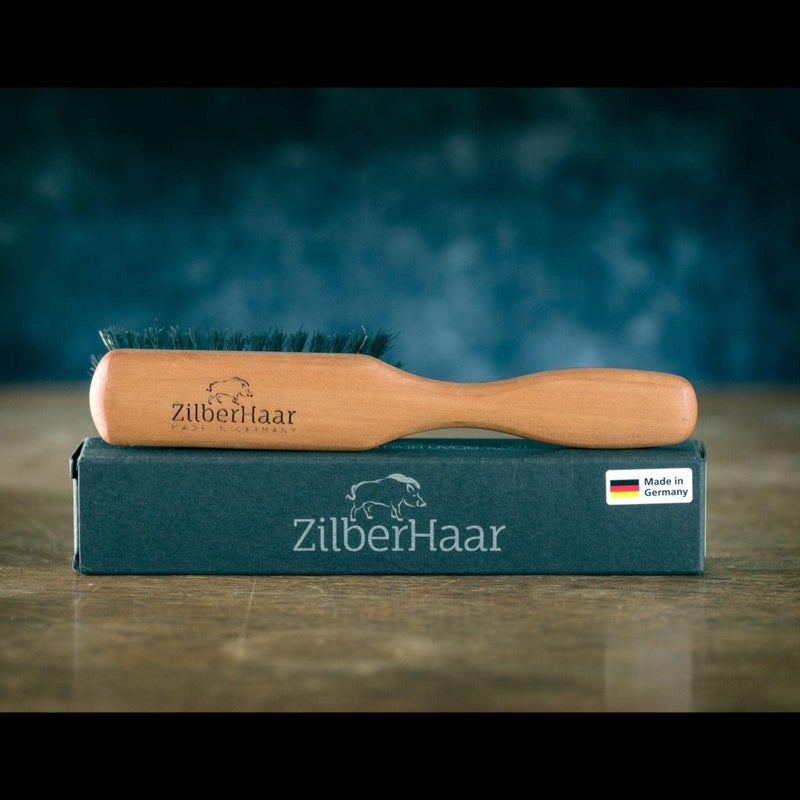 ZilberHaar Beard Brush by ZilberHaar - Stiff Boar Bristles for Men's Grooming - Straightens and Promotes Growth - Works with Beard Oil and Balm - For Beard Kits - 6 inches long - Image 2