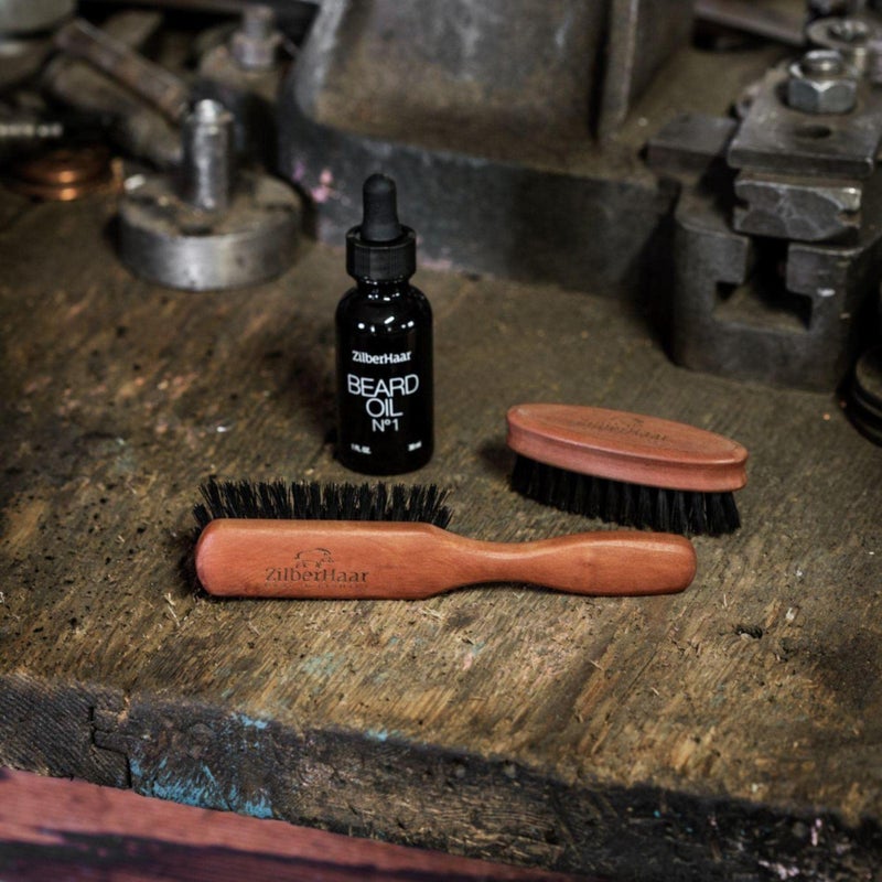 ZilberHaar Beard Brush by ZilberHaar - Stiff Boar Bristles for Men's Grooming - Straightens and Promotes Growth - Works with Beard Oil and Balm - For Beard Kits - 6 inches long - Image 4