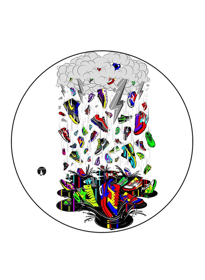 RKN Art Printed Fridge Magnet Round  Multicolour - Image 1