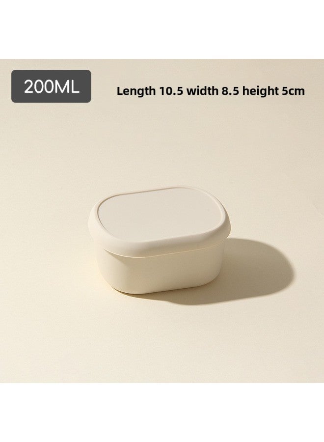 Food Grade Silicone Lunch Box Microwave Stacked Lunch Box Baby Food Bowl With Lid Baby Bowl-Specifications:Milky White -Color:Support Oem | Odm  - Image 1