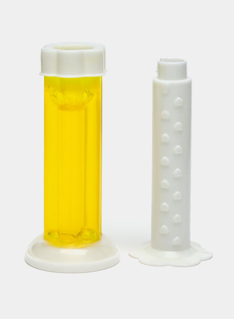 Fresh Toilet Gel - Original with Refreshing Flower Seal, Eliminates Limescale Build-Up and Stains, Air Freshener Effect Lemon - Image 3