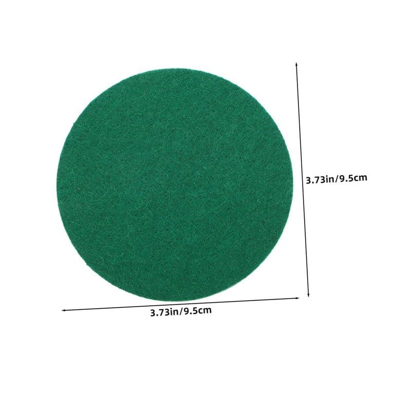 12 Pack Green Felt Adhesive Pads 94mm Air Hockey Pusher Replacement Set for Game Room - Image 3