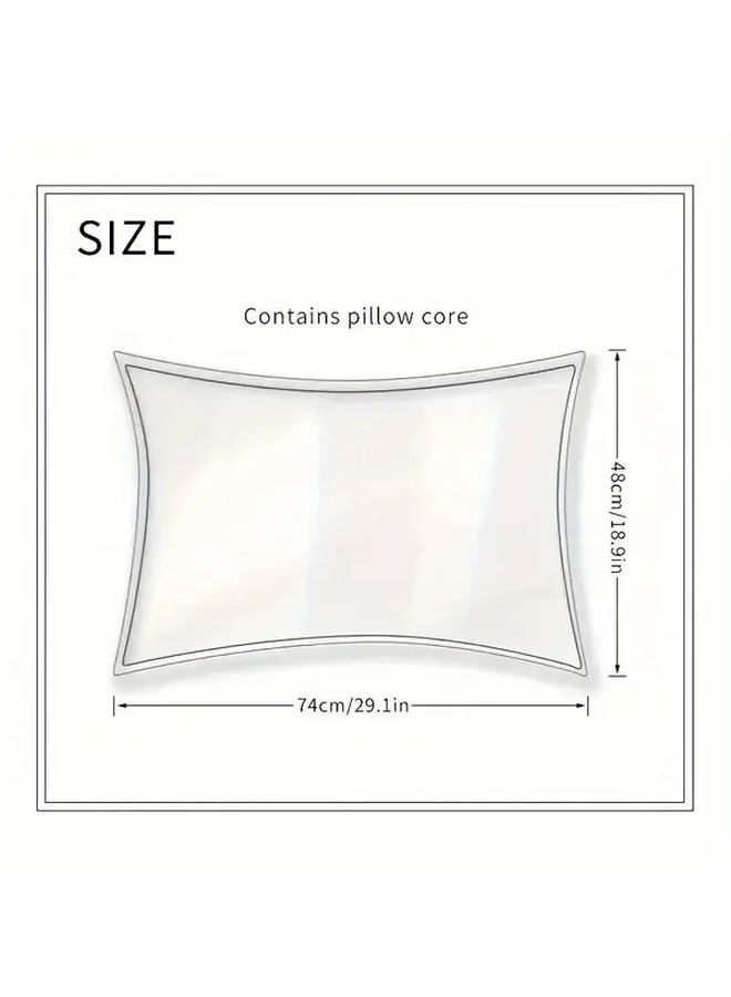 White Pillowcases 2 Pack Semi Enclosure Easy Install Clean Light Beige Soft - Image 4