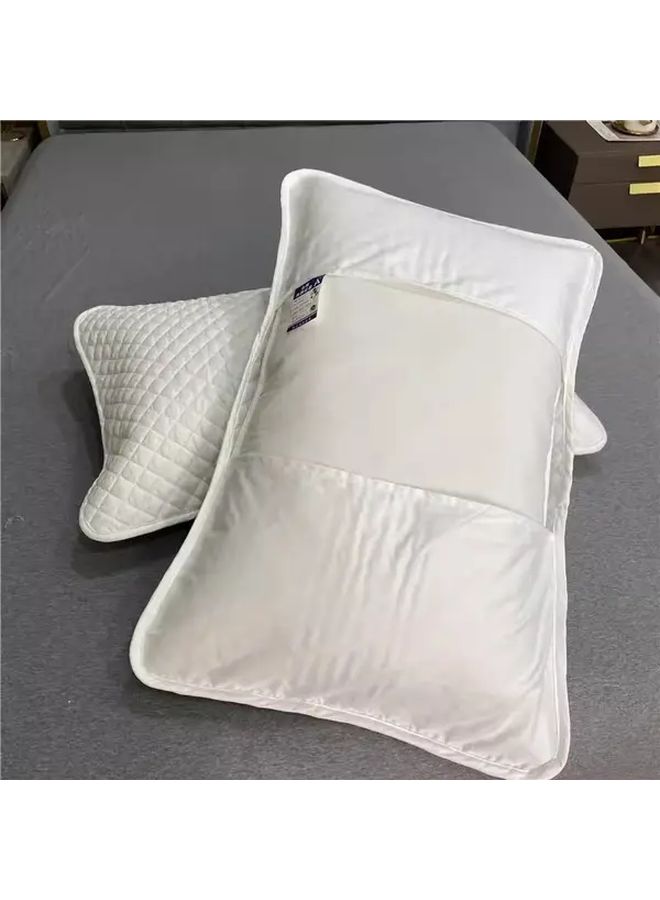 White Pillowcases 2 Pack Semi Enclosure Easy Install Clean Light Beige Soft - Image 3