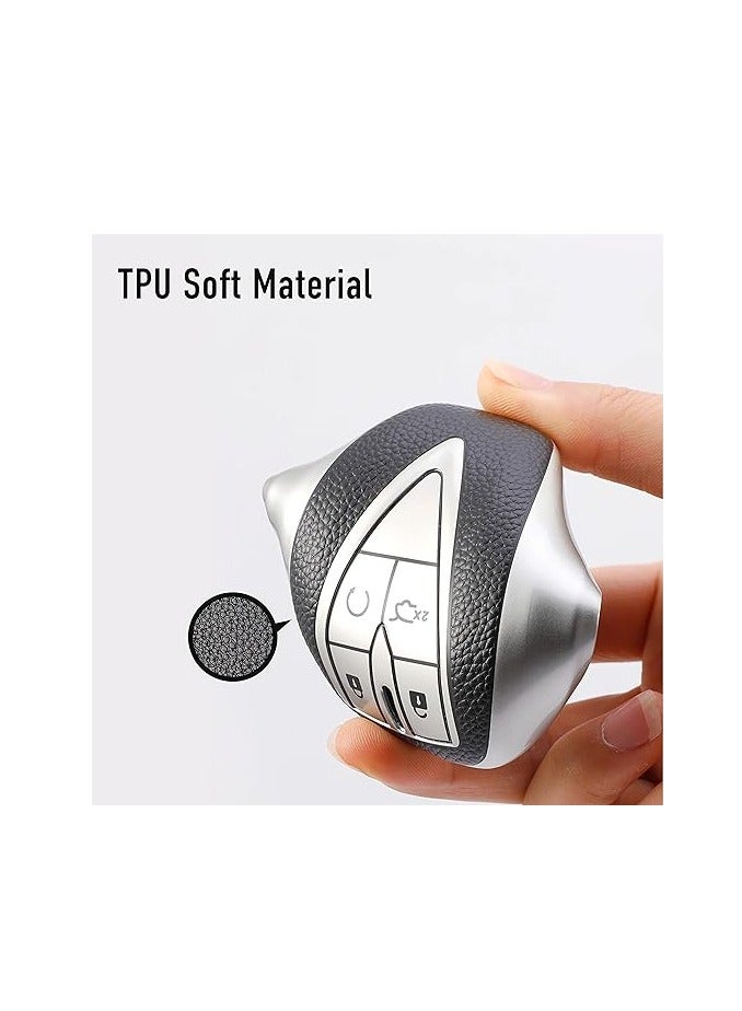 OUYoo غطاء مفتاح OUYoo لشانجان من مادة TPU مع غطاء وسلسلة مفاتيح لـ UNI UNI-T CS75 Eado Plus UNI-K CS85 Alsvin UNI-V0 CS95 CS35. (أزرق) - Image 3