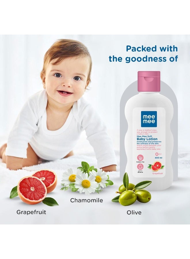 Mee Mee Moisturising Baby Lotion with Fruit Extracts, 500ml and Nourishing Baby Soap with Almond and Milk Extracts, 75g - Image 4