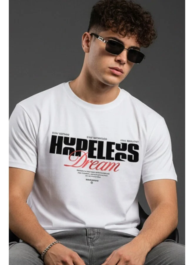 فيردو Veirdo® Men's T-Shirt Regular Fit Round Neck Pure Cotton Half Sleeve Graphics Printed T-Shirt Different Size Range (V99_HPODRM_WT_M)