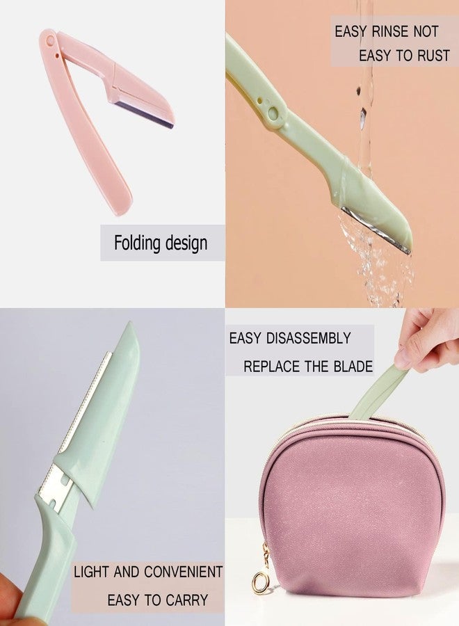 Calitate24 Women Foldable Razors for Facial Hair, Eyebrow Shaper Razors, Facial Hair Remover, Dermablade Razor for Women Face, Remove Fine Hairs, Eyebrow, Face and Neck Stainless Steel Razor, Pack of 3 - Image 3