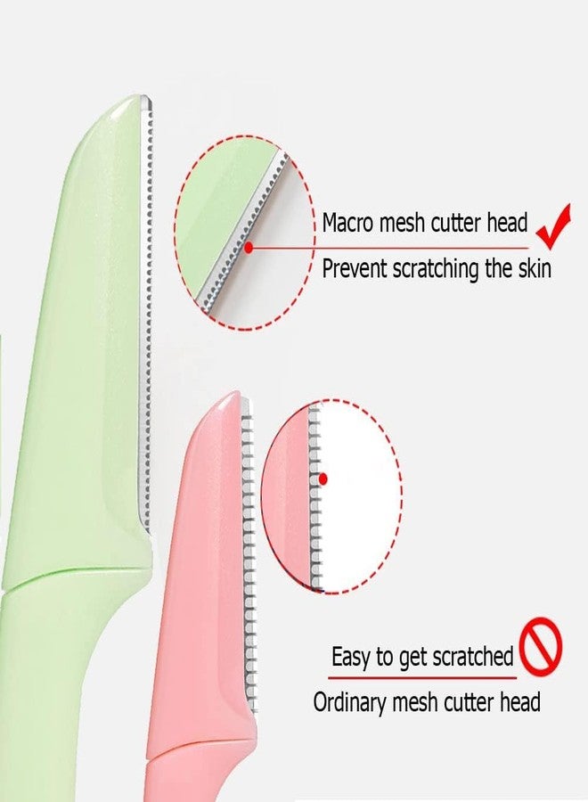 Calitate24 Women Foldable Razors for Facial Hair, Eyebrow Shaper Razors, Facial Hair Remover, Dermablade Razor for Women Face, Remove Fine Hairs, Eyebrow, Face and Neck Stainless Steel Razor, Pack of 3 - Image 2