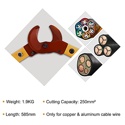 Flytuo LK-250 Heavy Duty Cable Cutters, Multifunctional Labor-saving Long Arm Wire Cutter Pliers, Electrical Heavy Duty Cable Cutters for Cutting Copper and Aluminum Cable Up to 250mm² - Image 3