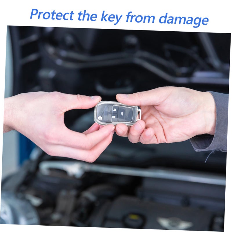 Transparent Silicone Key Cover For Car Key Sleek Minimalist Design Vehicle Elegance - Image 5